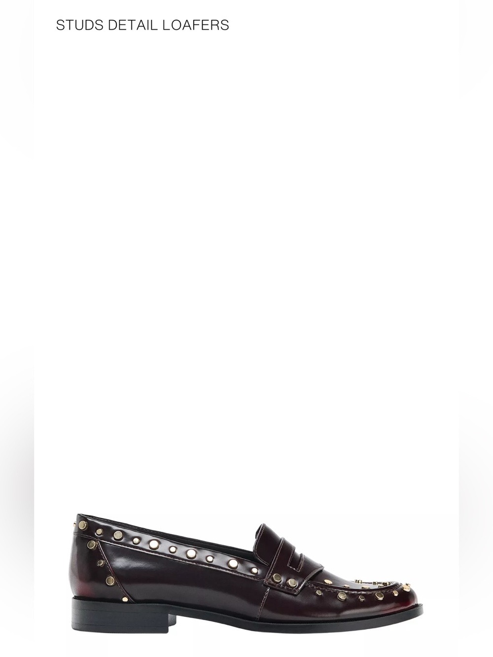 Zara Stud Detail Loafers